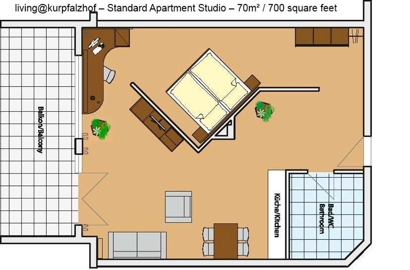 Serviced Apartments Kurpfalzhof Oftersheim 客房 照片